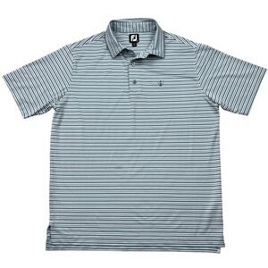 FootJoy‎ Shirt Mens Large Green Purple Striped Golf Performance Polo 28043 L